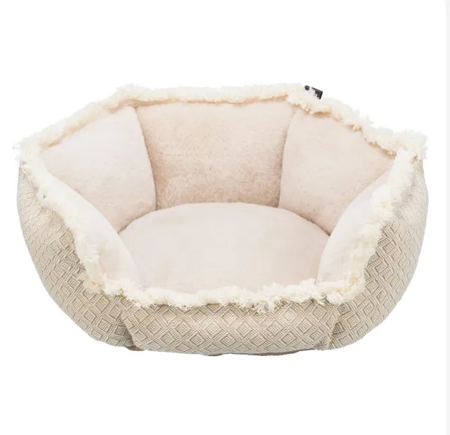 CAMA REDONDA "BOHO" 50x50 CM (BEGE)