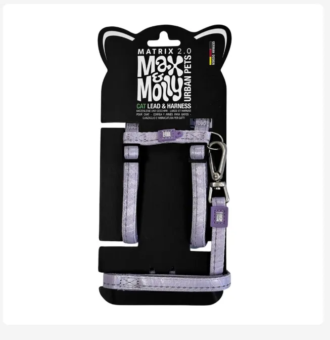 MAX & MOLLY -CONJ. PEIT.+TRELA "MATRIX 2.0 LAVANDER" P/GATO