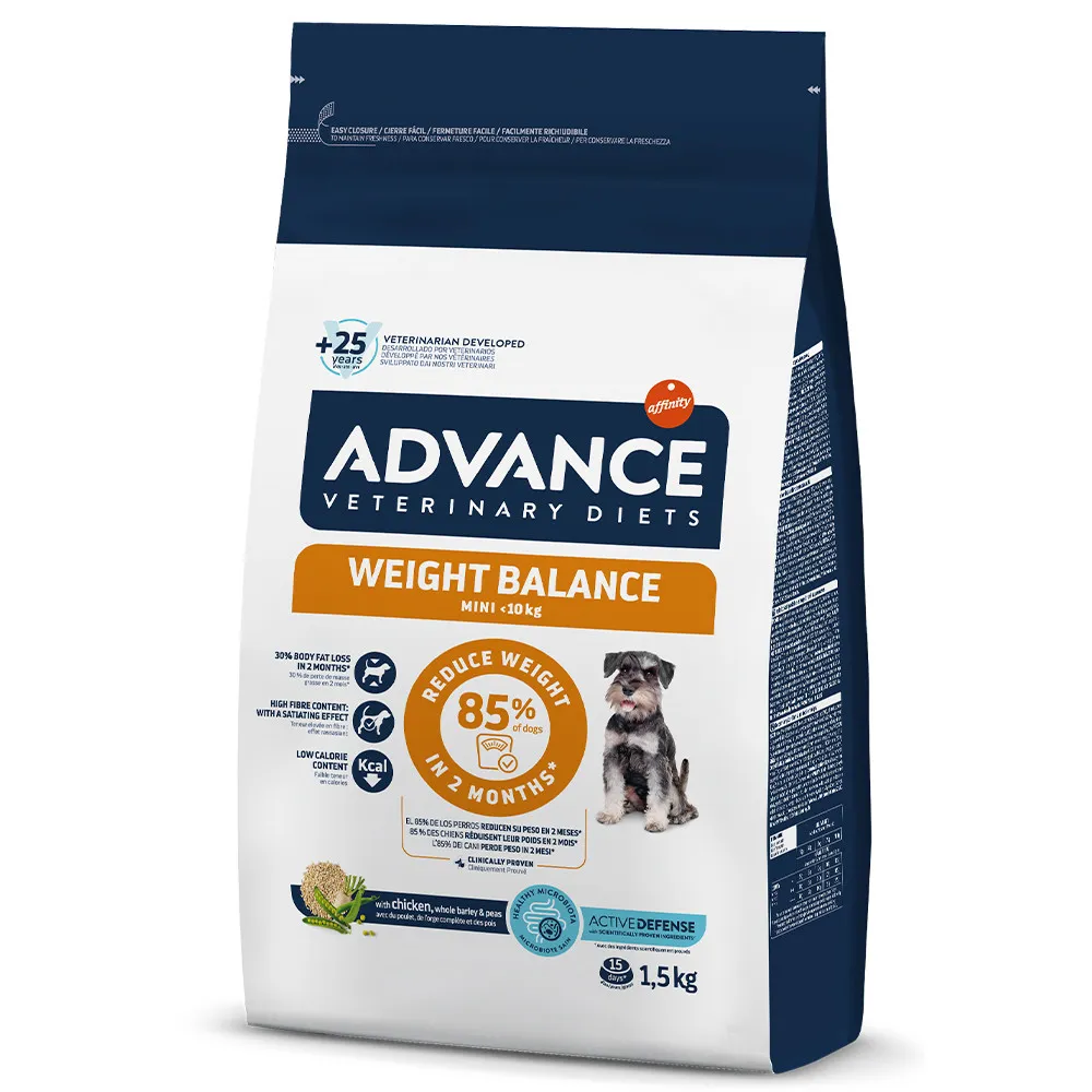 [10008017] Advance Veterinary Diets Dog Weight Balance Mini Ração Seca para Cão 1,5 kg