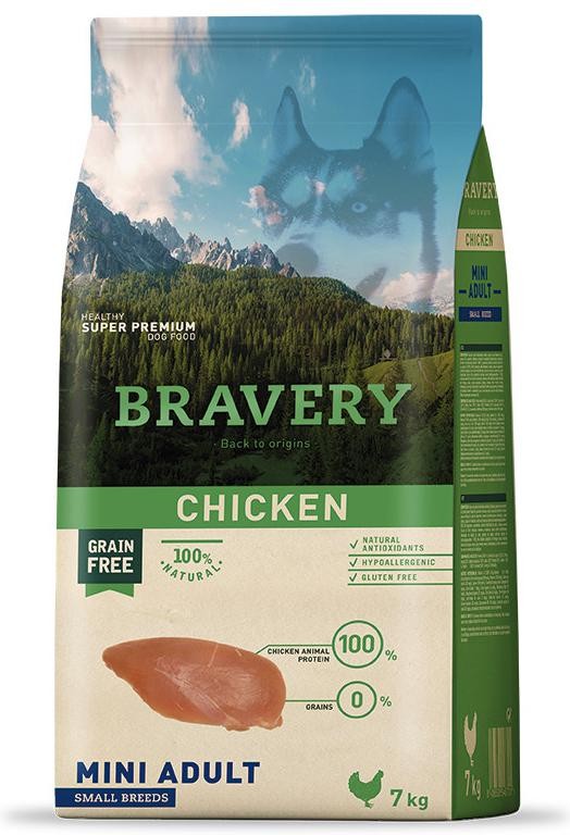 Bravery Chicken Mini Adult Small Ração Seca para Cão 7 kg