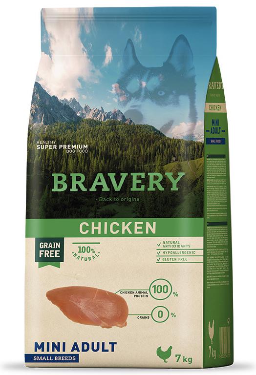 Bravery Chicken Mini Adult Small Ração Seca para Cão 2 kg