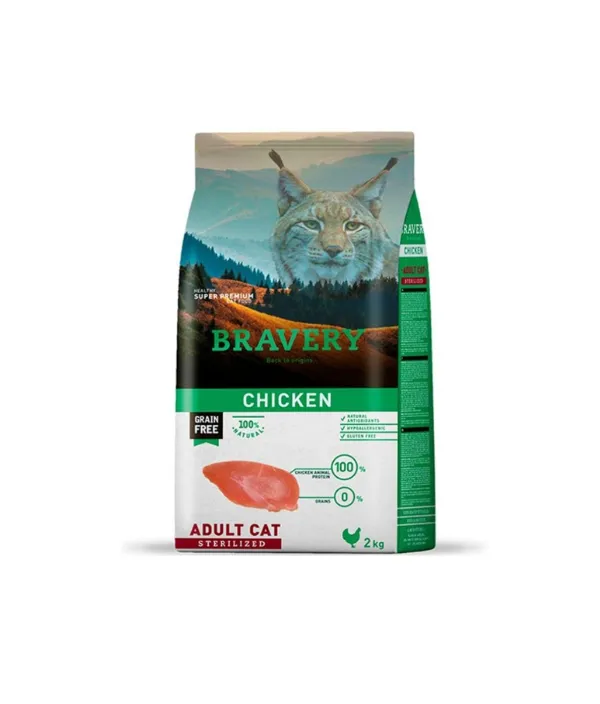 Bravery Chicken Adult Cat Sterilized Ração Seca para Gato 7 kg