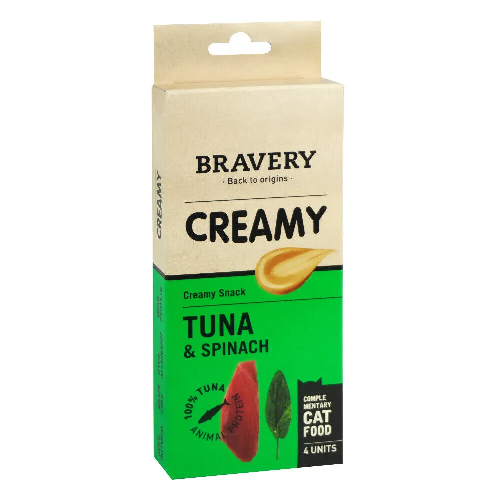 [BV88010] BRAVERY CREAMY ATUM & ESPINAFRE (4 unid.) 56 GR
