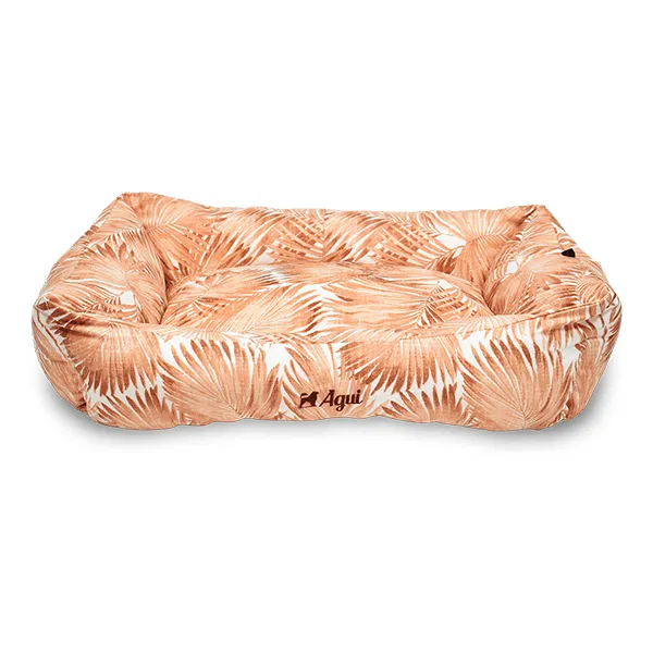 Agui Aloha Cama — Sunset Orange para Cão e Gato 78 × 60 × 22 cm