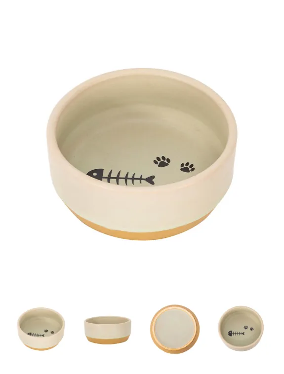 COMEDOURO CYLLENE - BEIGE 14x14x5,5 CM (450ML)