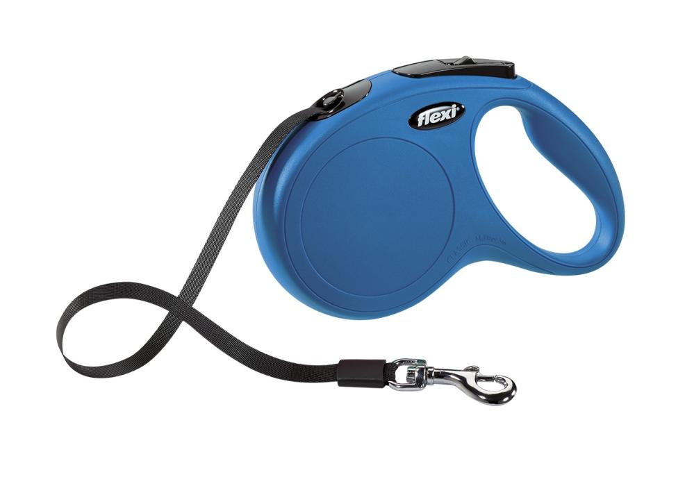 Flexi New Classic S Fita Azul Acessório de Passeio para Cão 5 m