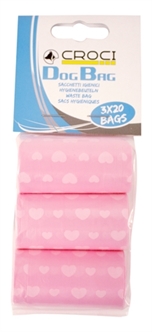 Waste Bags Heart 3 × 20 para Cão