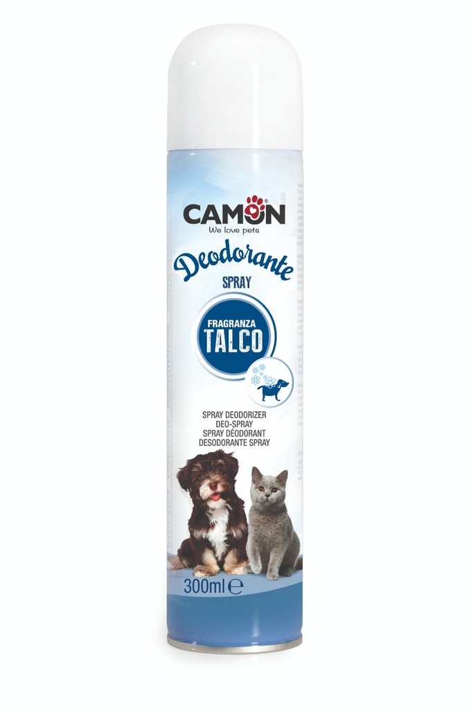 Spray Desodorizante com Talco Camon para Cão e Gato 300 ml
