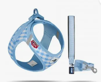 Curli Peitoral Clasp Air-Mesh M & Trela L Azul (Su3072) Acessório de Passeio para Cão