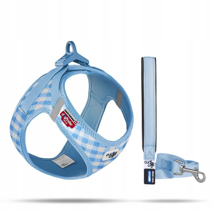 Curli Peitoral Curli Clasp Air-mesh XS&Trela M Azul (Su3070) Acessório de Passeio para Cão