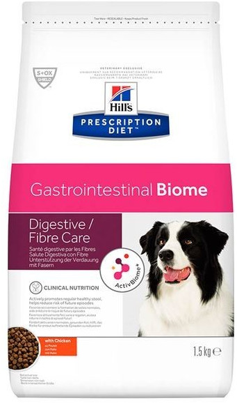 Hill's Prescription Diet Gastrointestinal Biome alimento seco para cão com Frango — Embalagem de 1,5 kg