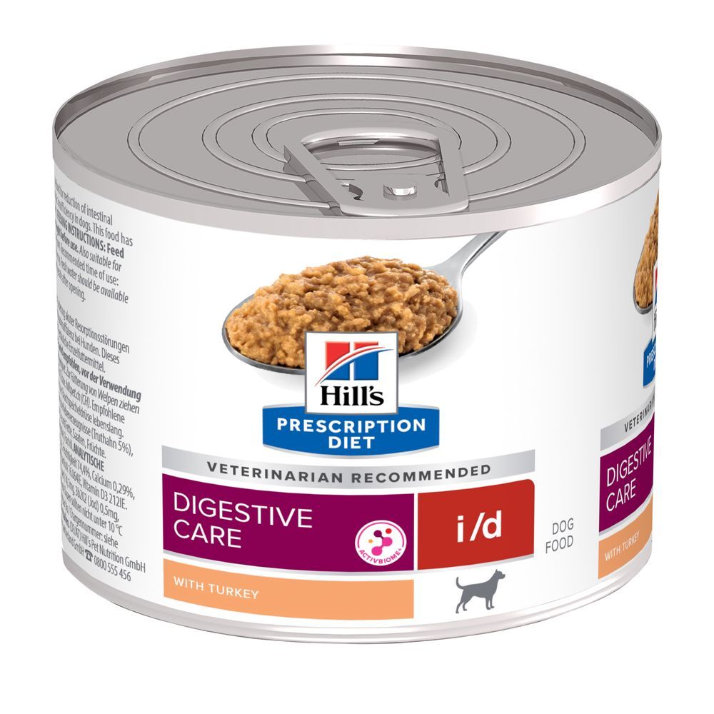 Hill's Prescription Diet i/d Cuidado Digestivo alimento húmido para cão com Peru — Lata de 200 g