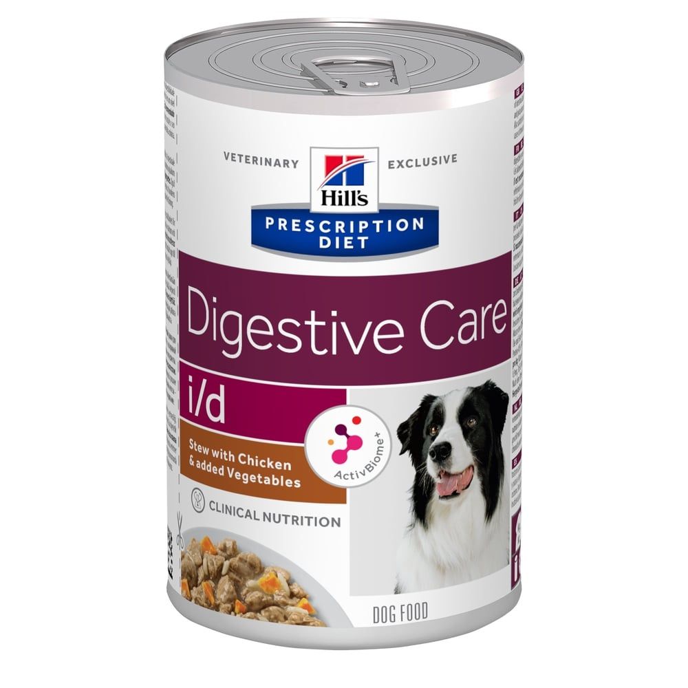 Hill's Prescription Diet i/d Cuidado Digestivo alimento húmido para cão com Frango — Lata de 354 g