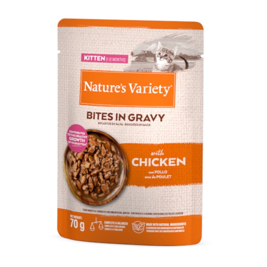 Nature's Variety Original Alimento Húmido de Frango em Molho para Gatinho 70 g