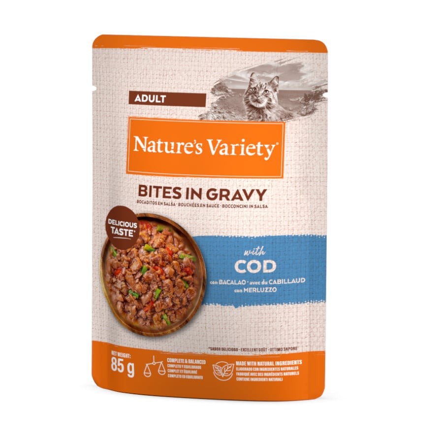 Nature's Variety Cat Wet Original Ped em Molho Kitten Cod Alimento Húmido para Gato 85 g