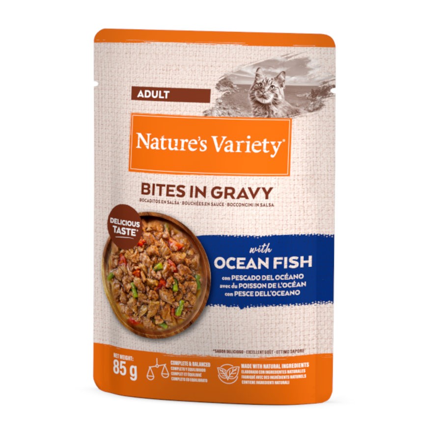 Nature's Variety Cat Wet Original Ped em Molho Kitten Ocean Fish Alimento Húmido para Gato 85 g
