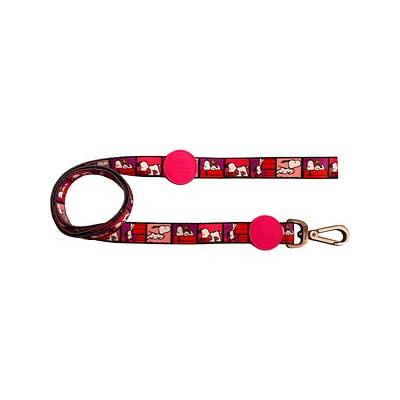 Trela Snoopy (Rosa/Frames) -s–m Acessório de Passeio para Cão