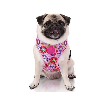 Colete Peitoral Snoopy (Rosa/Flores) — XS Acessório de Passeio para Cão