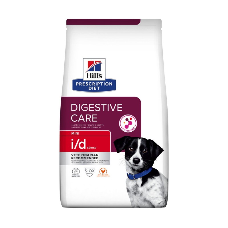 Hill's Prescription Diet i/d Stress Cuidado Digestivo alimento seco para cão com Frango — Embalagem de 1 kg