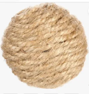 [F040140600] BRINQUEDO GATO BOLA CORDA SISAL 6CM