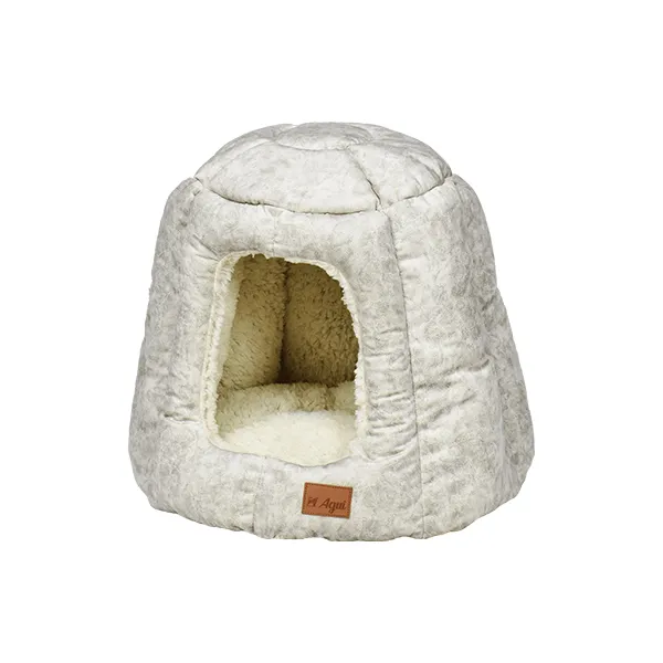 Agui Crib Igloo Cream Cama para Cão e Gato 45 × 45 × 40 cm