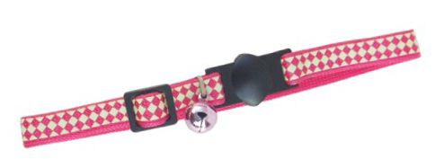 Coleira P Gato Cream Rosa Acessório de Passeio 10 × 30 cm