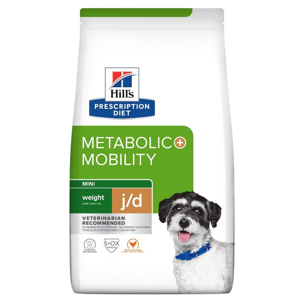 Hill's Prescription Diet Metabolic + Mobility Controlo de Peso Ração Seca para cão mini com Frango 3 kg