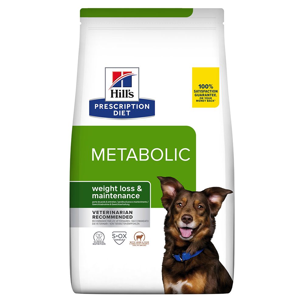 Hill's Prescription Diet Metabolic Controlo de Peso alimento seco para cão com borrego e arroz - Embalagem de 12kg