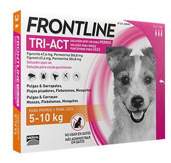 FRONTLINE Tri-act S (5-) Antiparasitário para Cão 10 kg