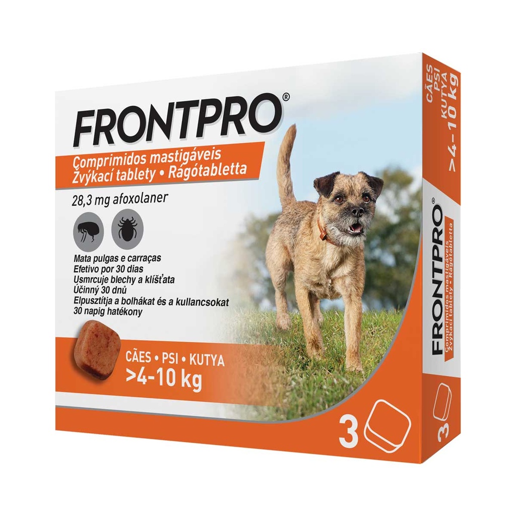 FRONTPRO M 4 Antiparasitário para Cão 3 comprimidos 10 kg