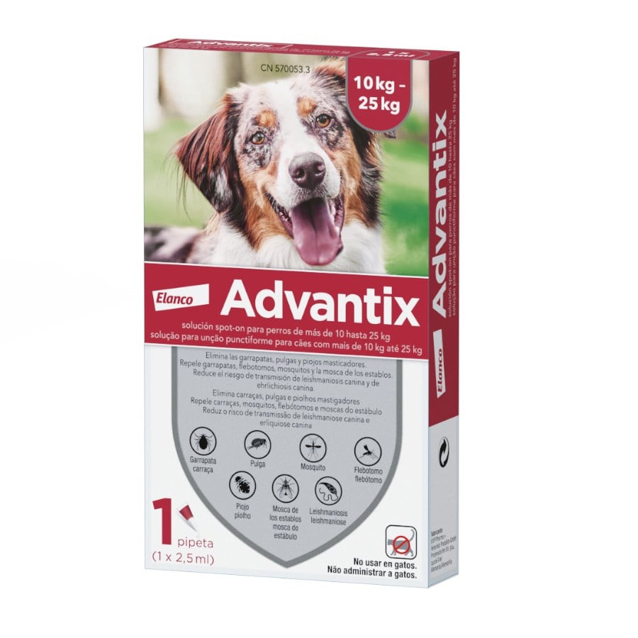 [10012413] ADVANTIX  MONOPIPETA  « 10 / 25 » 250 CAO