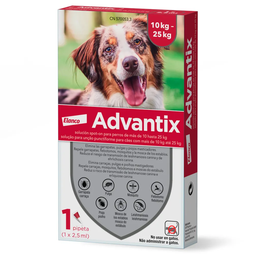 Advantix « 10 / 25 »» 250 Cão Antiparasitário