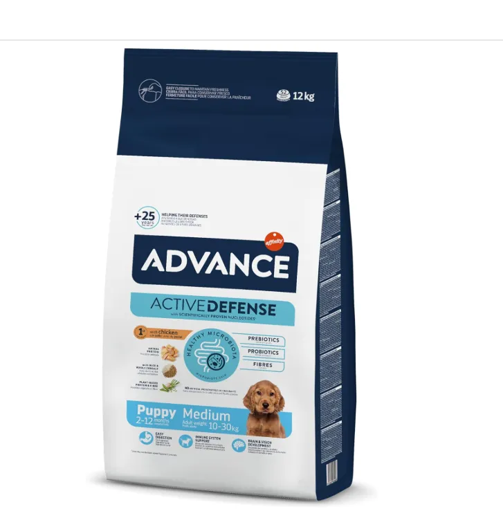 Advance Maxi Puppy Ração Seca de Frango e Arroz para Cachorro de Raça Grande 12 kg