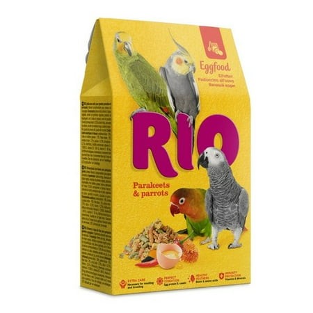 Rio — Papa de ovo para Grandes periquitos e papagaios Alimento para Aves 250 g
