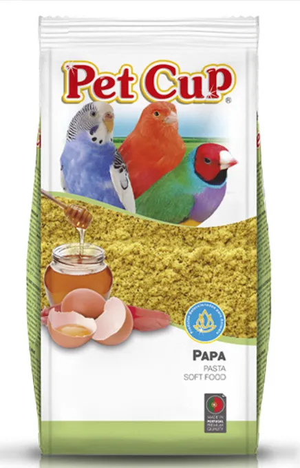 Pet Cup - Papa de ovo húmida para aves - Quantidade : 10 kg