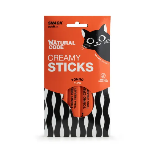 Natural Code Creamy - Snack Líquido de Atum para Gato - Quantidade : 4 x 14 g (caixa 10 un)