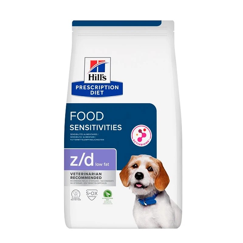 Hill's Prescription Diet z/d Low Fat Sensibilidades Alimentares alimento seco para cão soja hidrolisada — Embalagem 1,5 kg