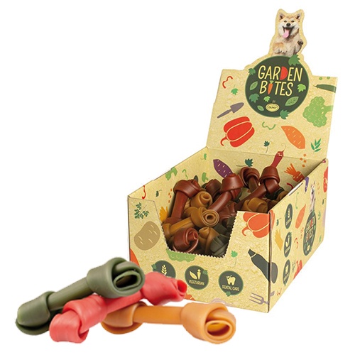 [015503410] Garden Bites Vegan Bones - Snacks de Vegetais para Cães - Tamanho : S