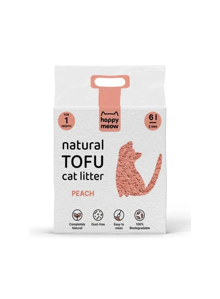 Happy Meow Areia Pessego para Gato 6 l