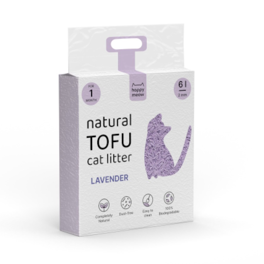 Happy Meow Areiia Lavanda Areia para Gato 6 l