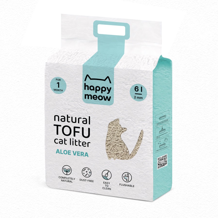 Happy Meow Areiia Aloe Vera Areia para Gato 6 l