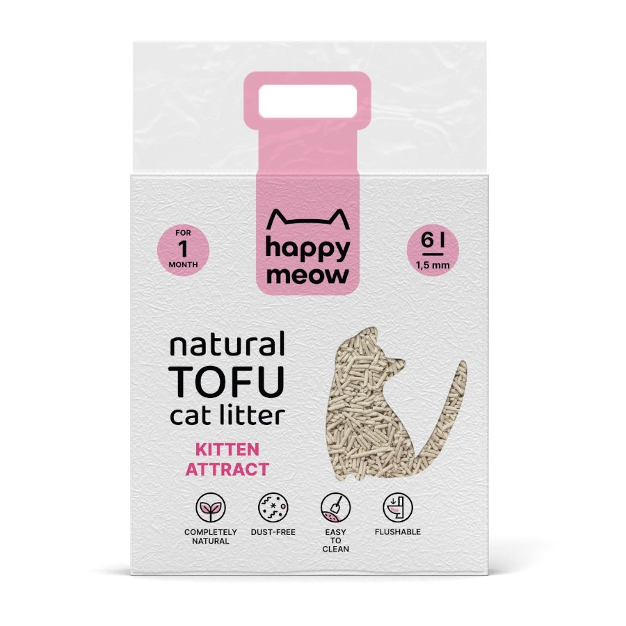 Happy Meow Areiia Kitten Areia para Gato 6 l