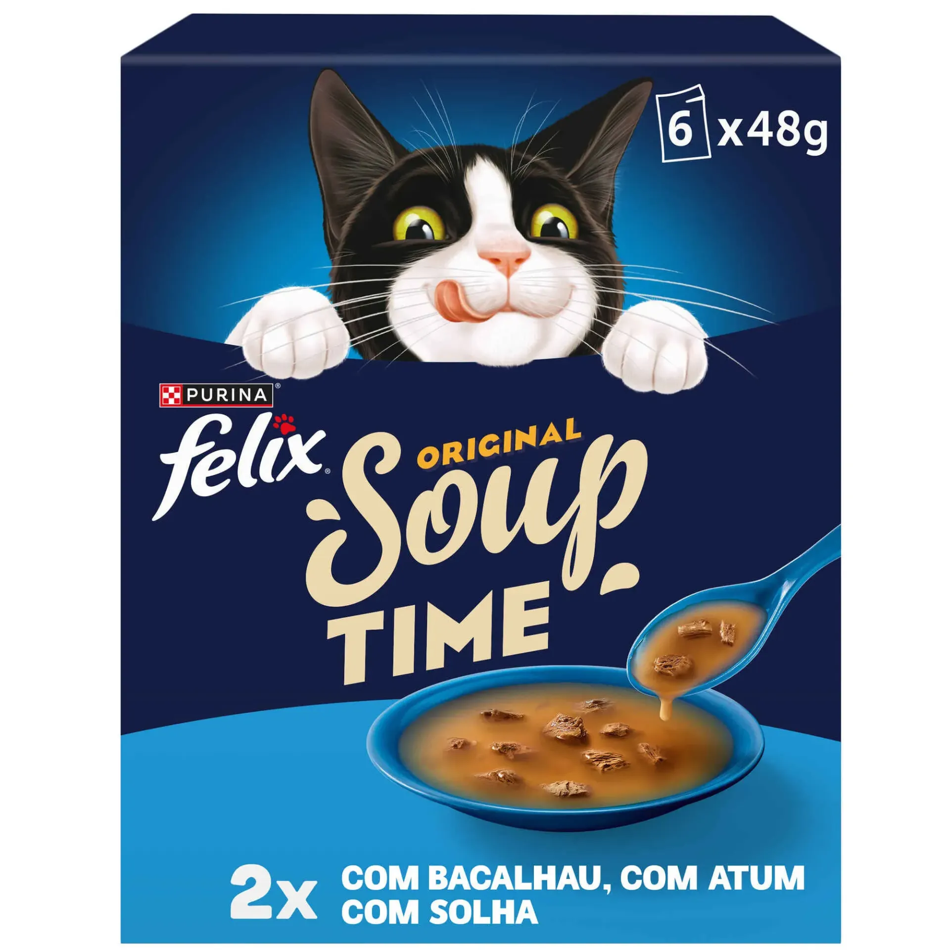 Felix Soup Original Sopa para Gato Adulto Seleção de Peixe 48 g