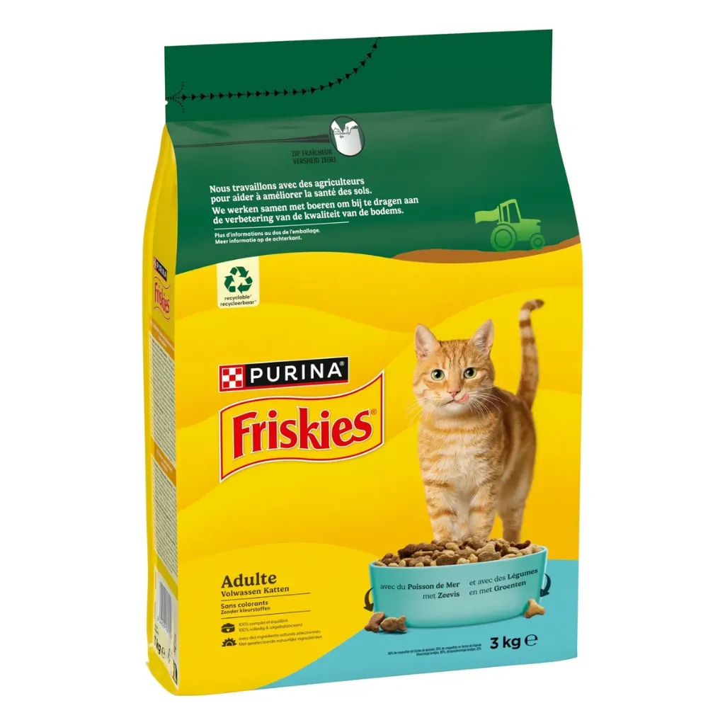 Friskies Ração Seca para Gato Adulto com Peixe do Oceano e Legumes 20 kg