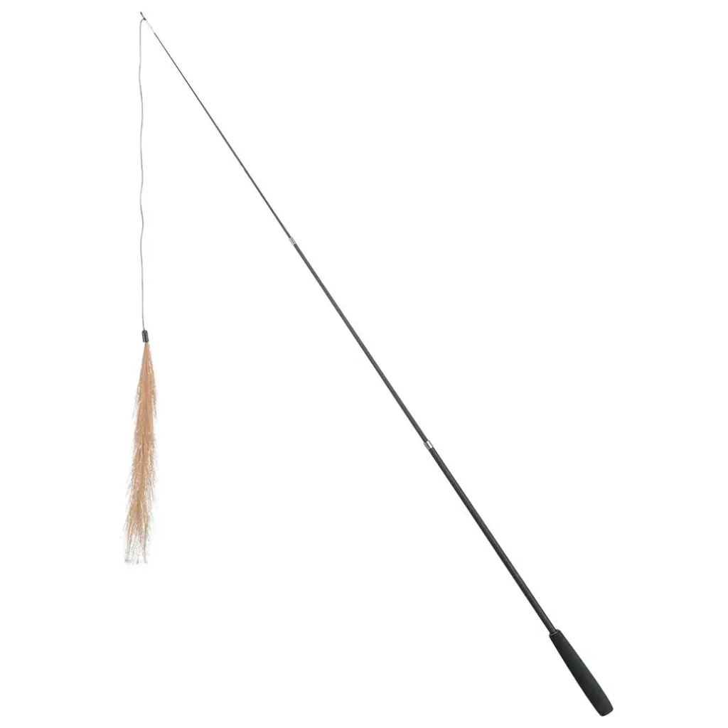Bastao Fibra de Vidro com Pena 42 Brinquedo para Gato 106 cm