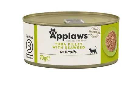 Applaws Cat Tin Tuna Filet with Seaweed Alimento Húmido para Gato 70 g