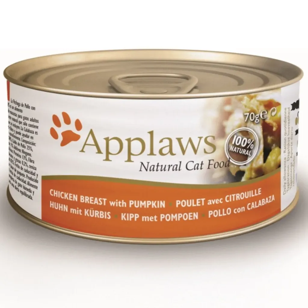 Applaws Cat Tin Chicken Breast with Pumpin Alimento Húmido para Gato 70 g