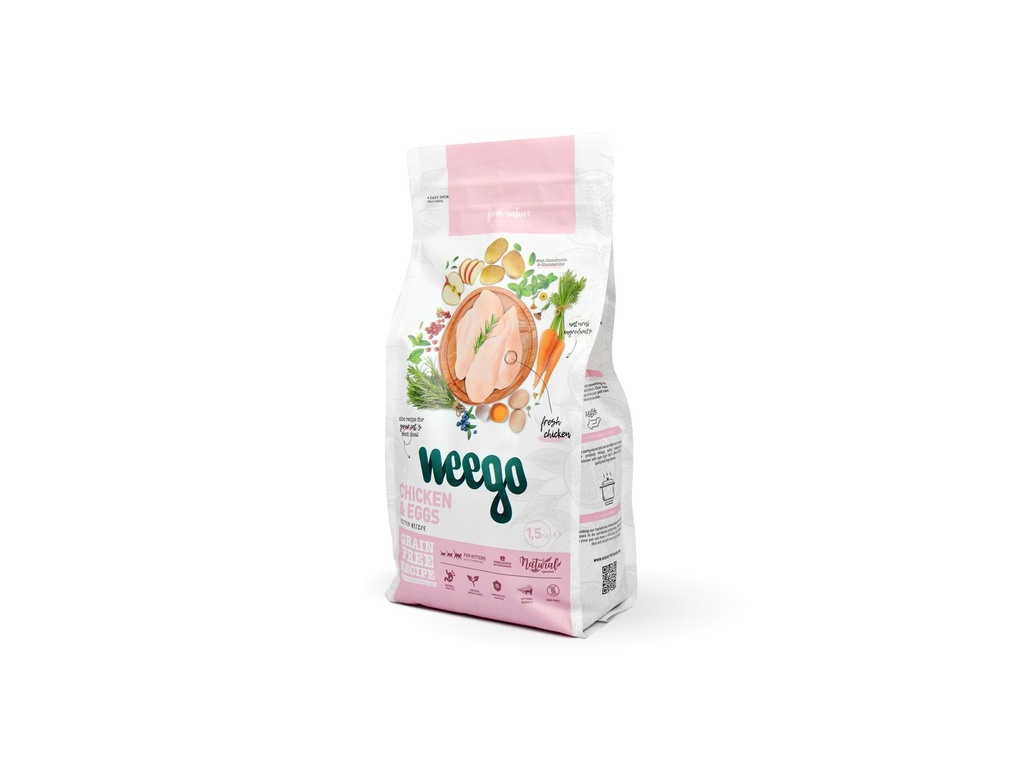 Weego Ração Seca para Gato Frango e Ovos 1,5 kg