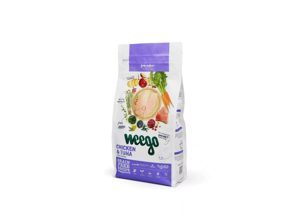 Weego Ração Seca para Gato Frango e Atum 1,5 kg