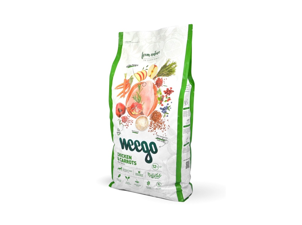 Weego Ração Seca para Cão Frango e Cenoura 12 kg